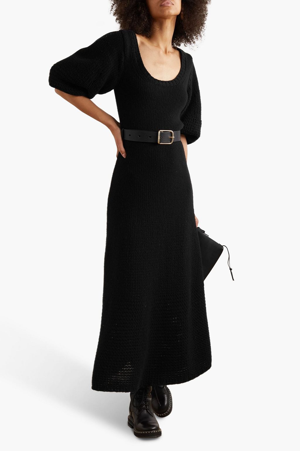 CHLOÉ Wool and cashmere-blend midi dress