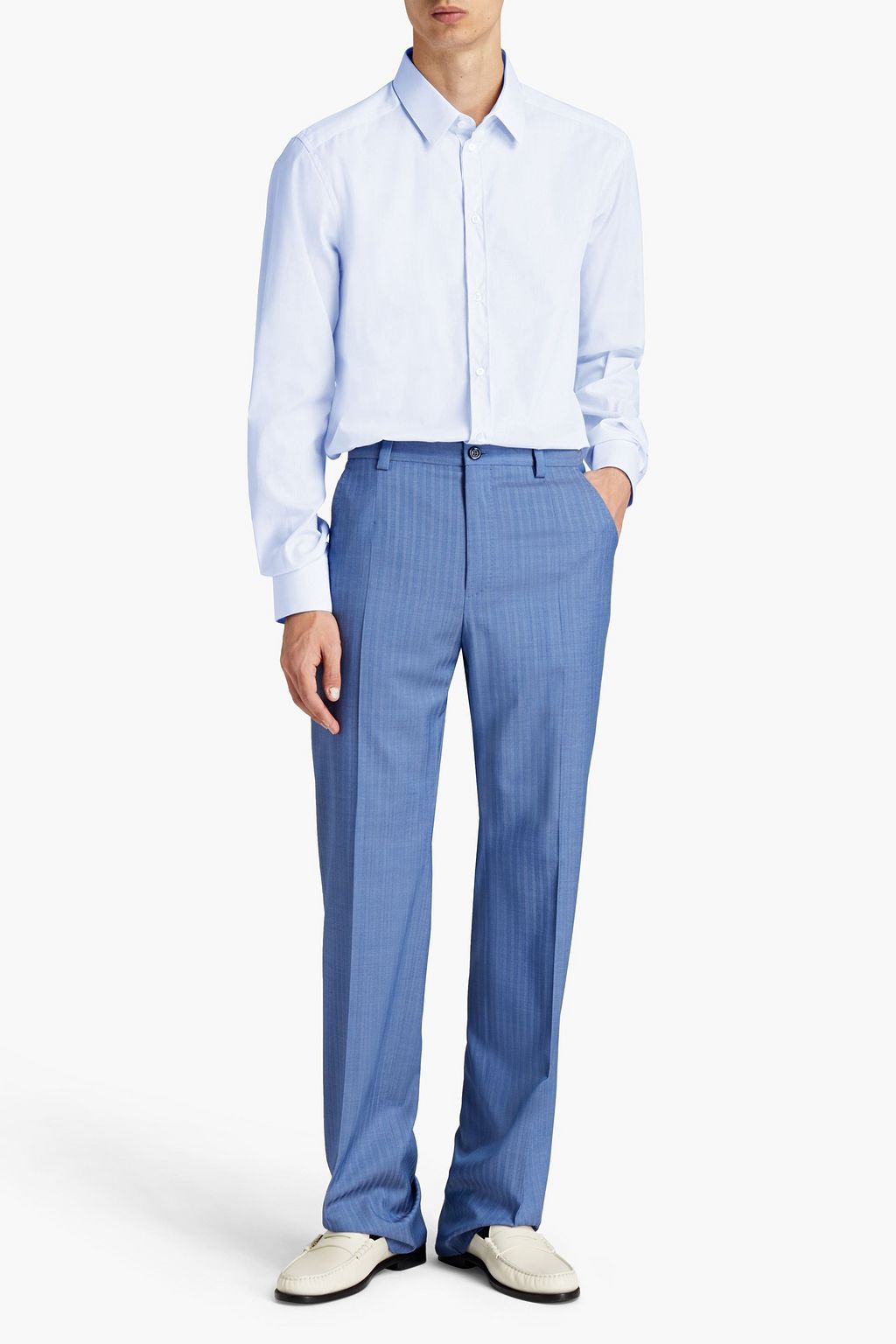DOLCE & GABBANA Striped cotton-poplin shirt