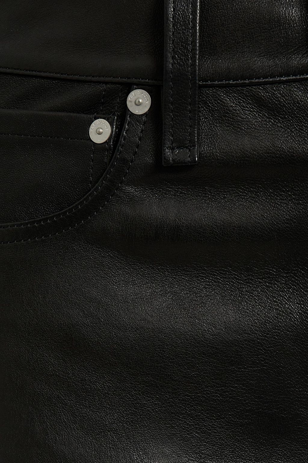 RAG & BONE 가죽 스트레이트 레그 팬츠