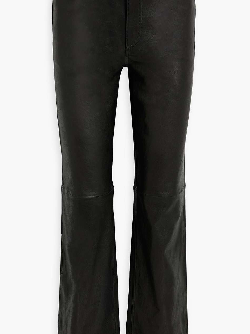 alex leather straight-leg pants