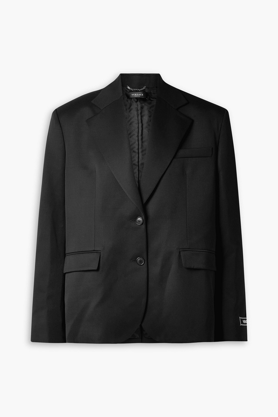 Versace Wool-twill Blazer In Black