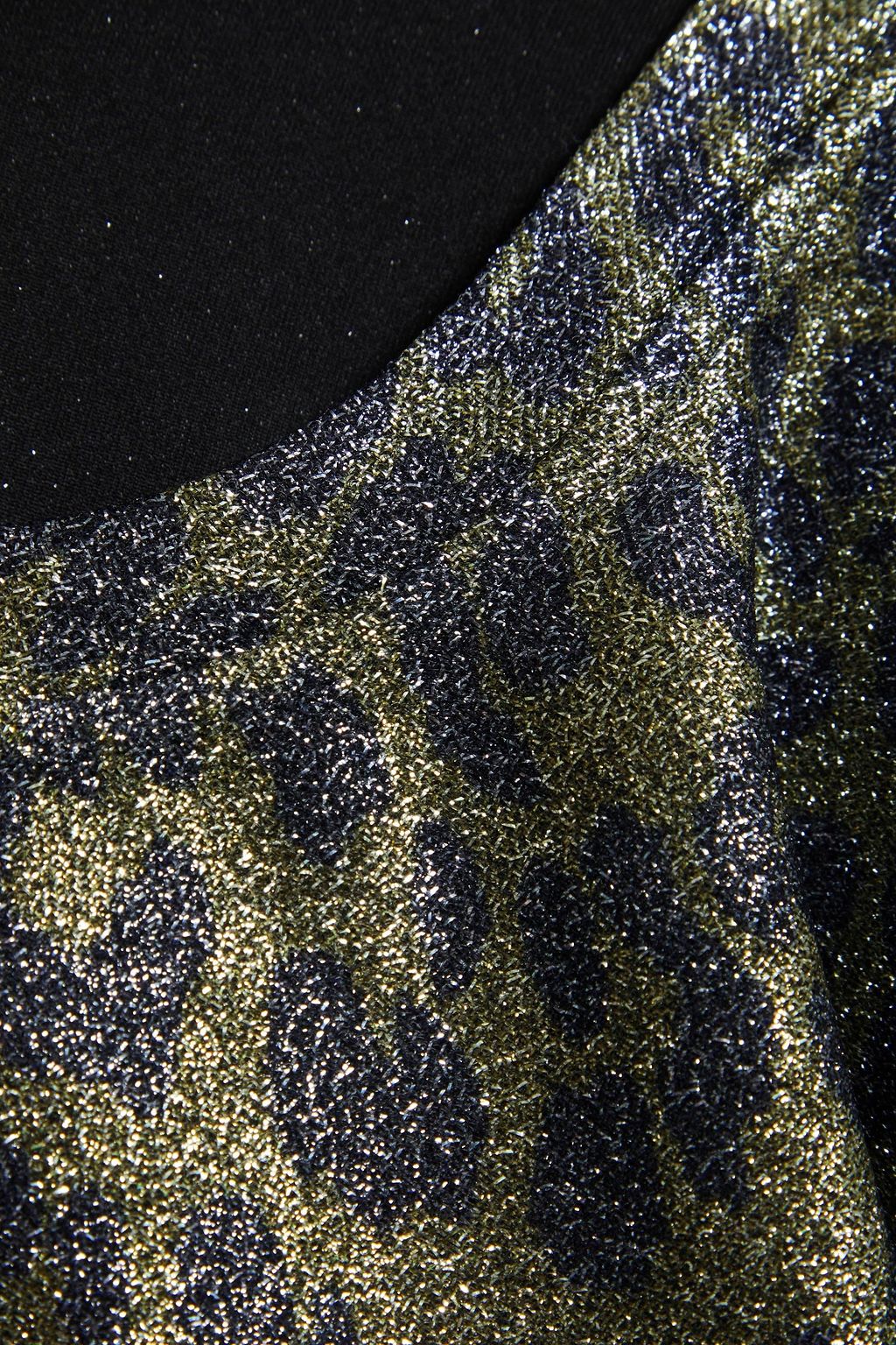 GANNI Metallic leopard-print jersey T-shirt