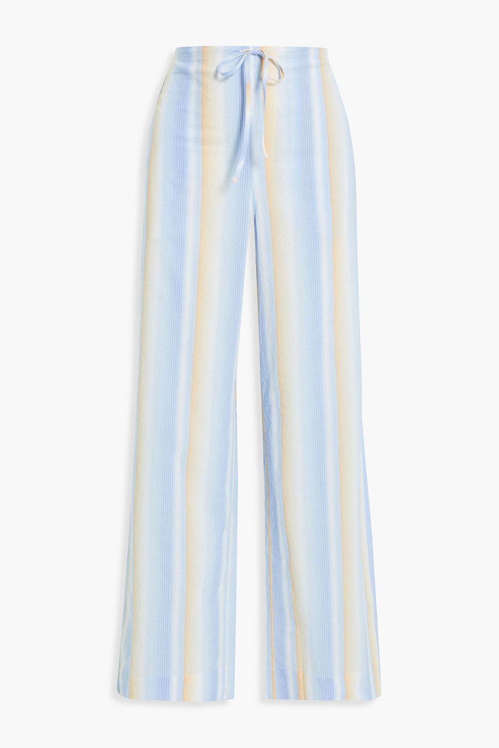 Light blue Striped cotton-blend 