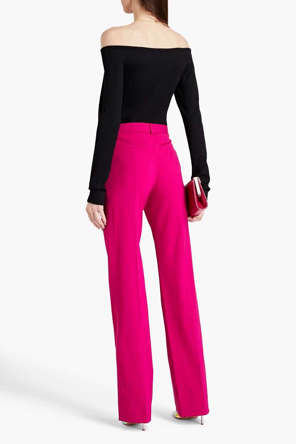 VERSACE Stretch-wool straight-leg pants