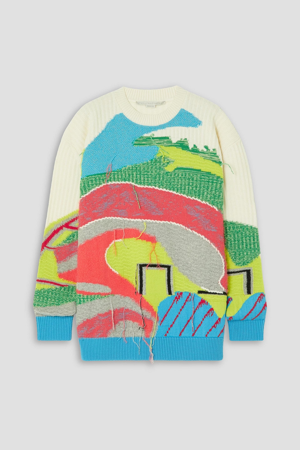 Stella Mccartney Multicolor Landscape Sweater In Ivory