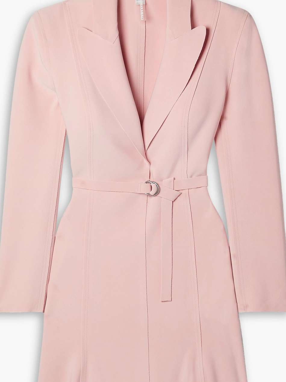 belted stretch-crepe mini dress