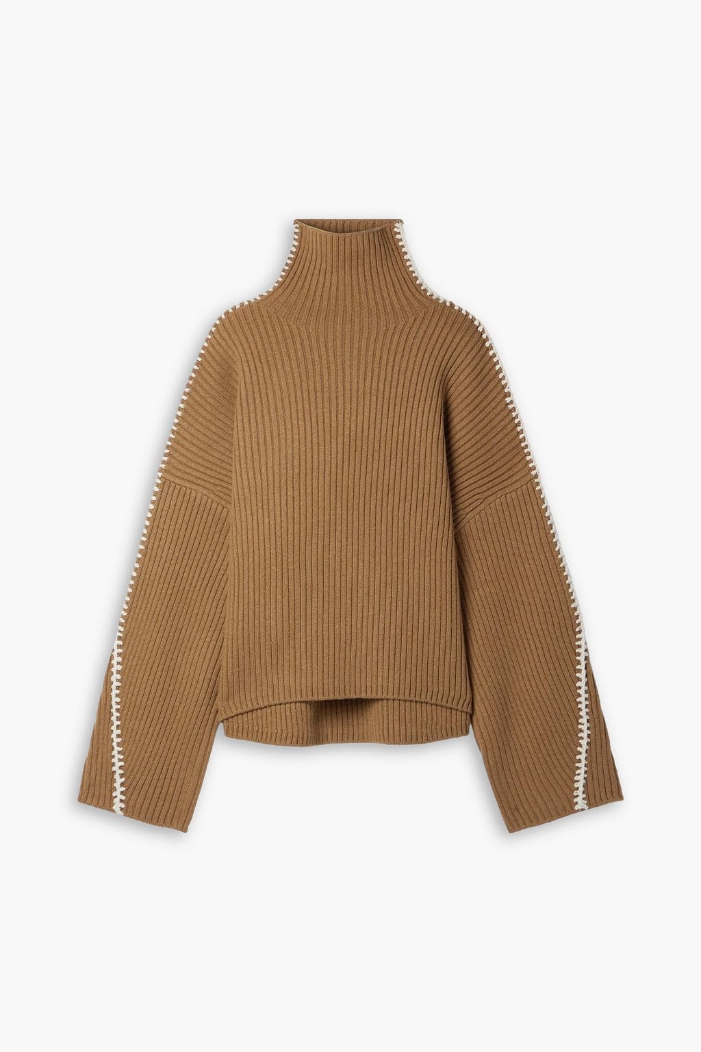 RAG & BONE リブ編みウール タートルネックセーター ホイップステッチ