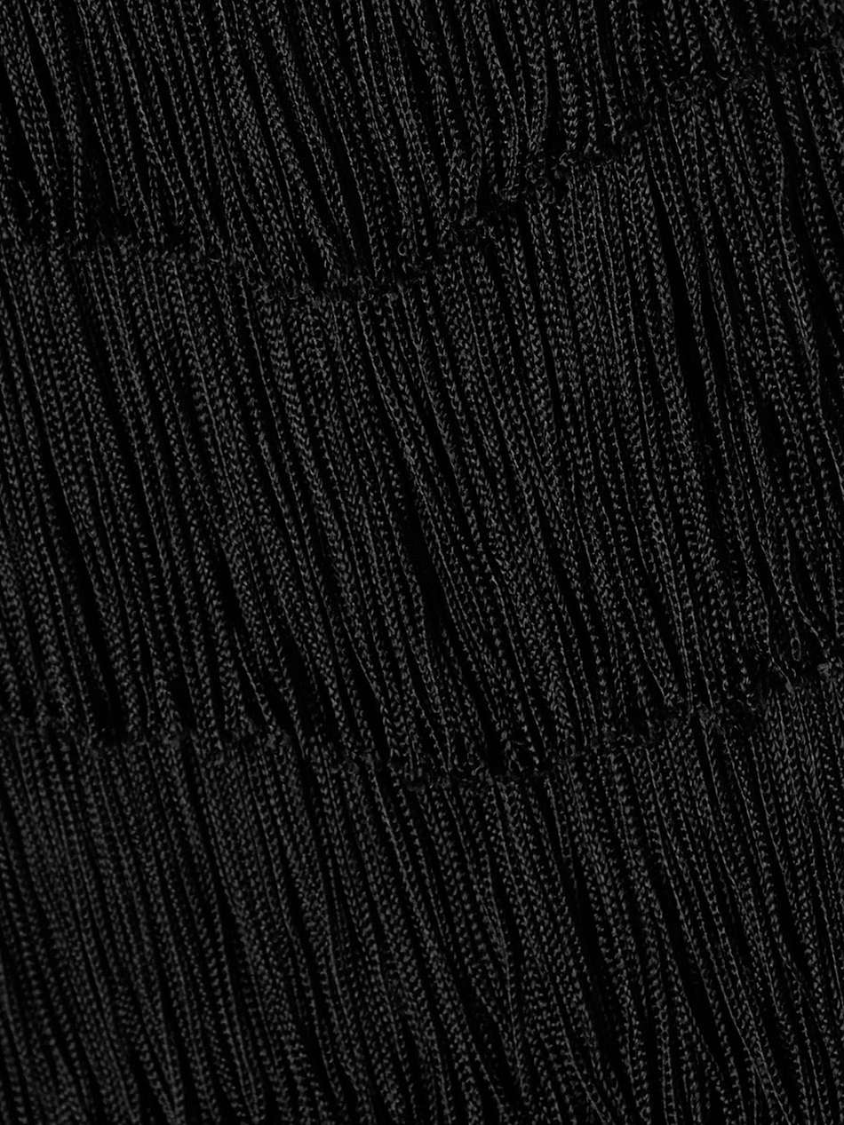 strapless fringed stretch-jersey dress
