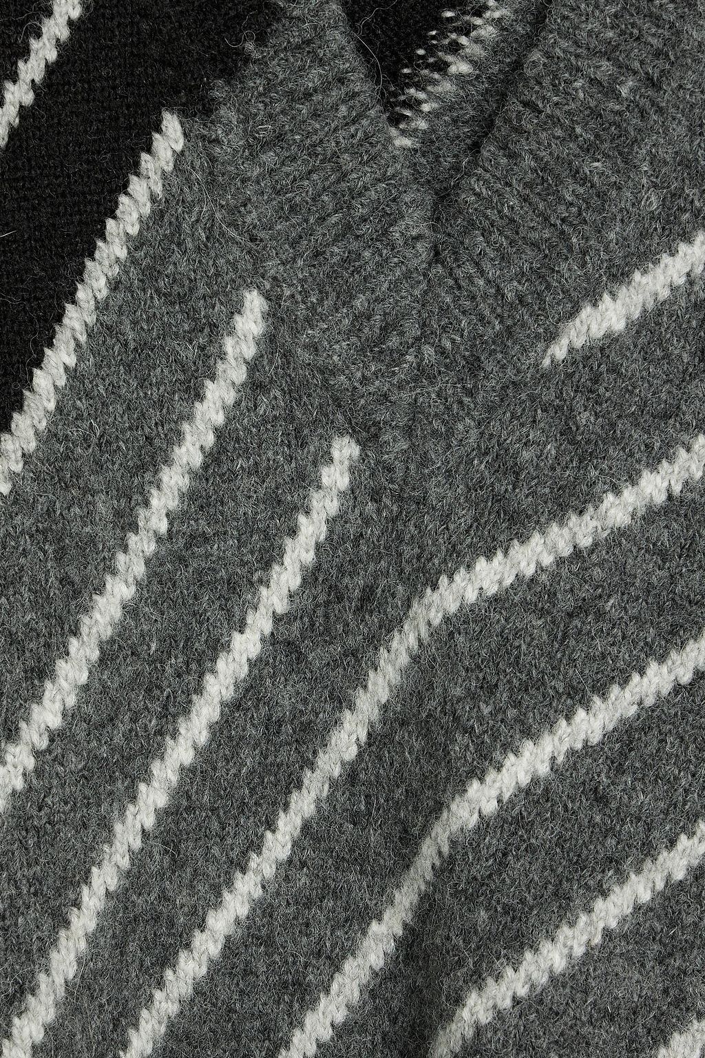 STELLA MCCARTNEY Oversized striped jacquard-knit alpaca-blend vest