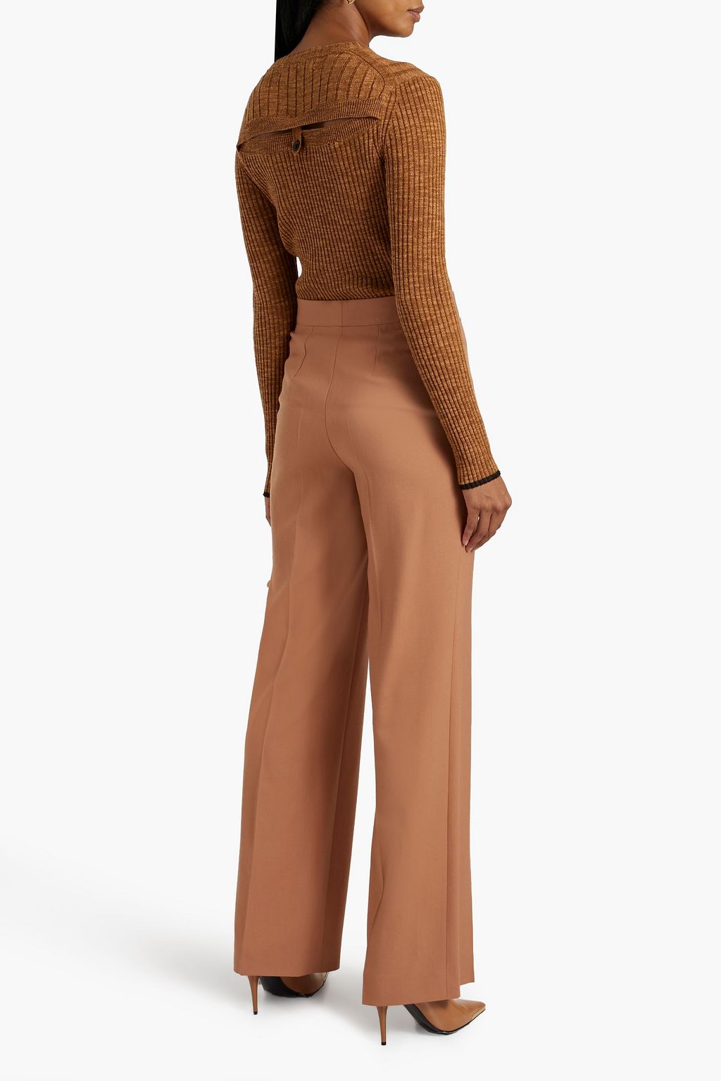 STELLA MCCARTNEY 울 트윌 스트레이트 레그 팬츠