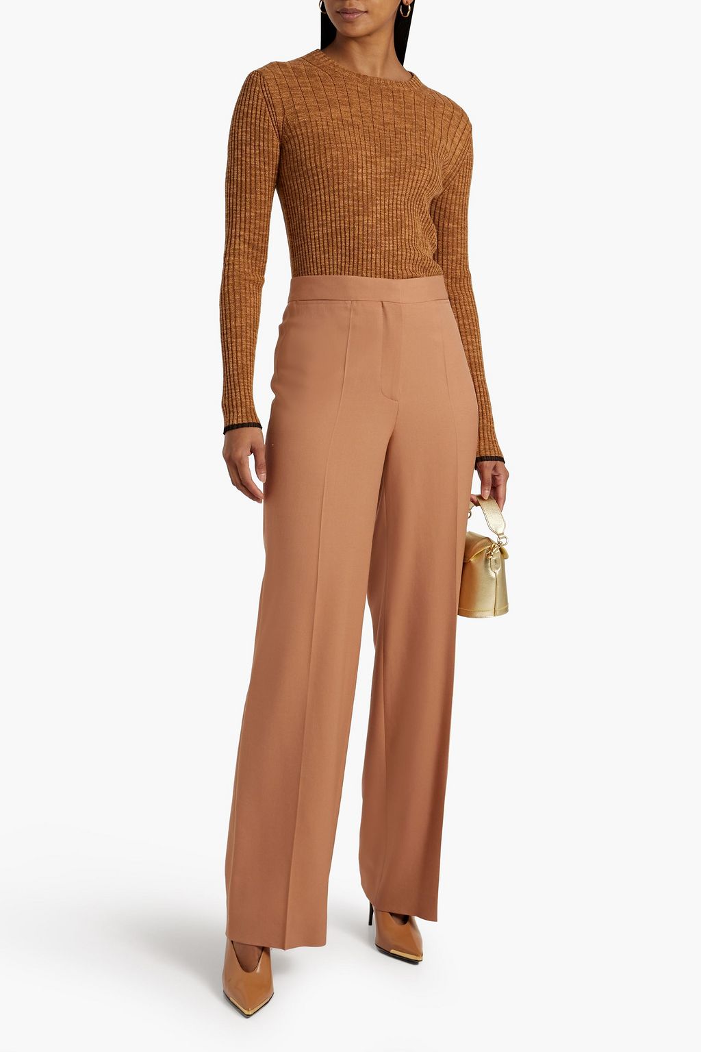 STELLA MCCARTNEY 울 트윌 스트레이트 레그 팬츠
