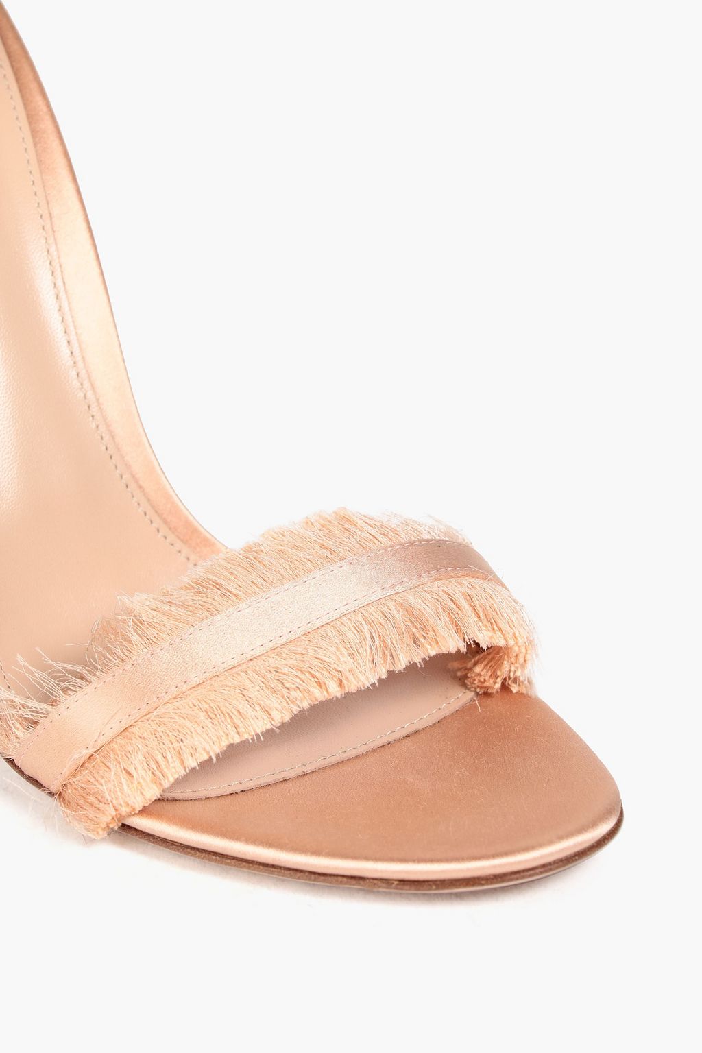 GIANVITO ROSSI Caribe frayed satin sandals
