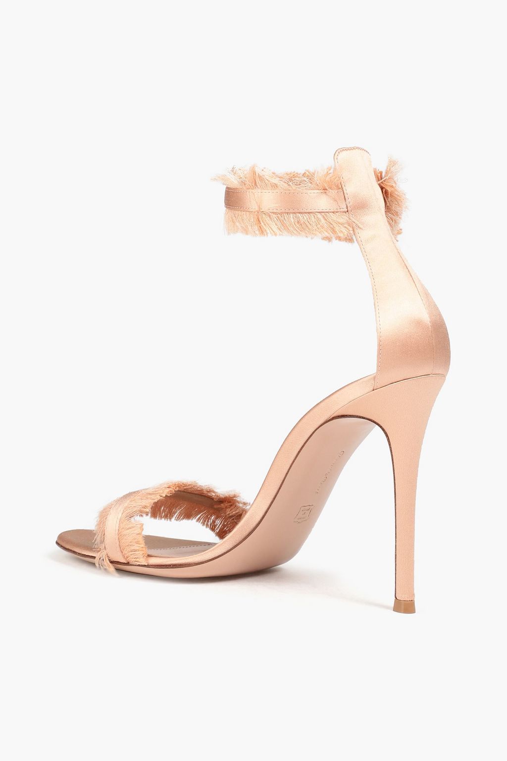 GIANVITO ROSSI Caribe frayed satin sandals