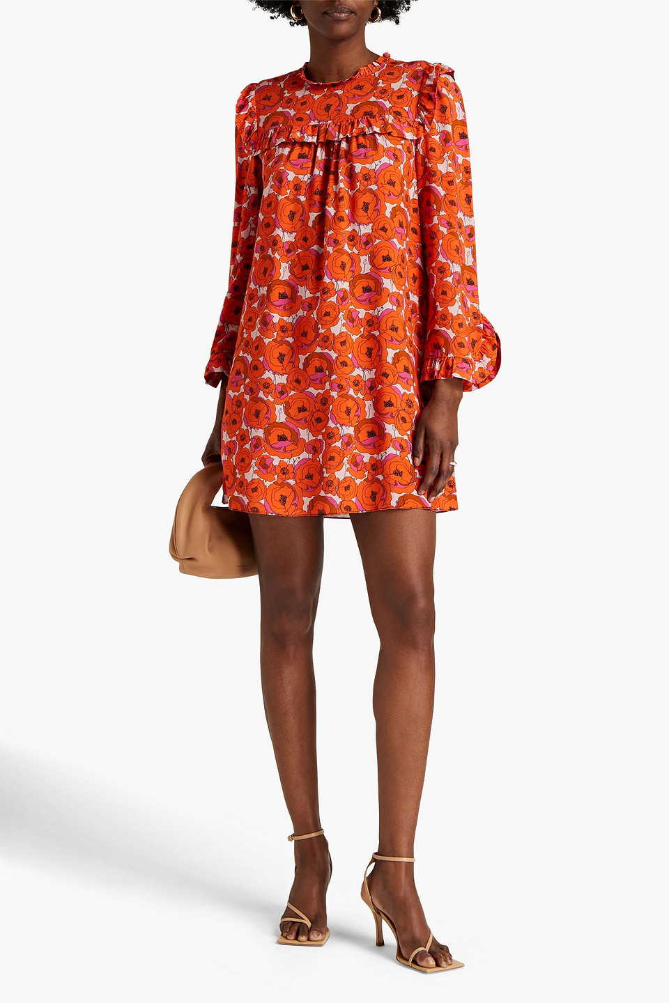 Hofmann Copenhagen Julia Ruffled Floral-print Ecovero Mini Dress