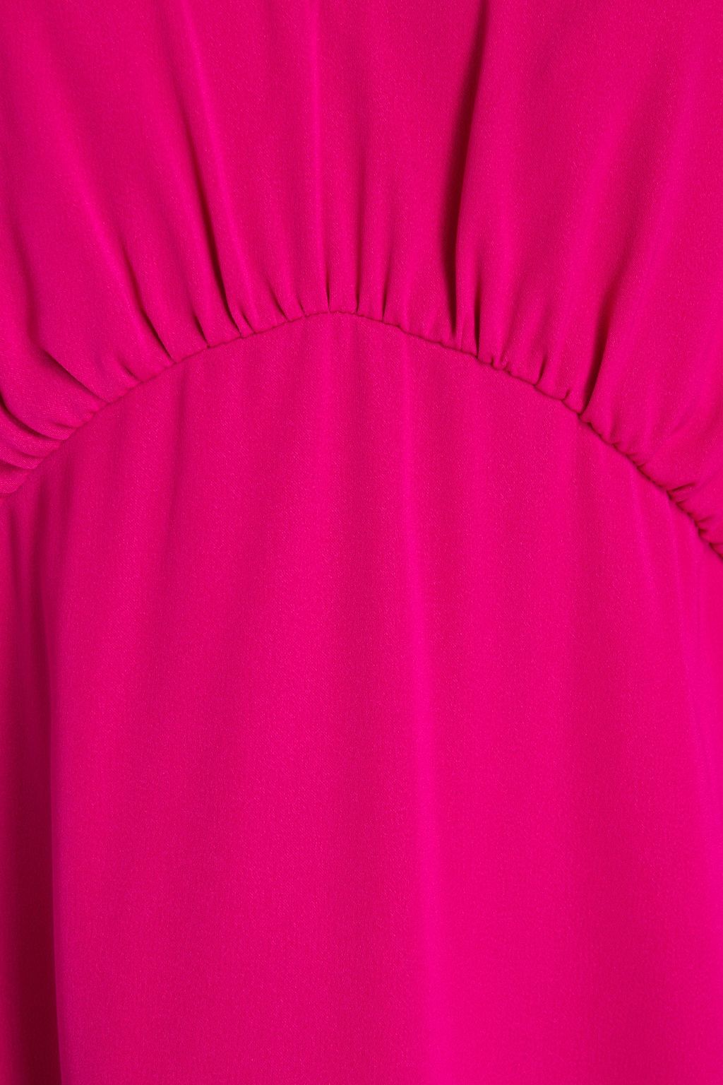 AIDAN MATTOX Gathered stretch-crepe midi dress