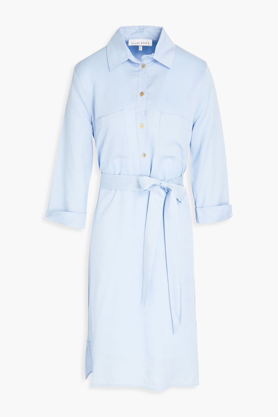 heidi klein - tencel shirt dress - blue - xl