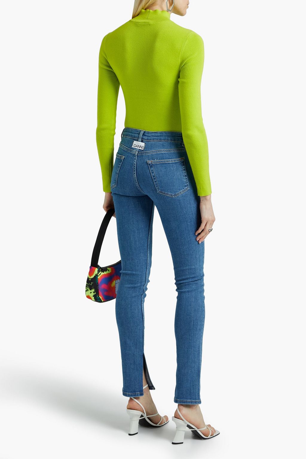 GANNI High-rise slim-leg jeans
