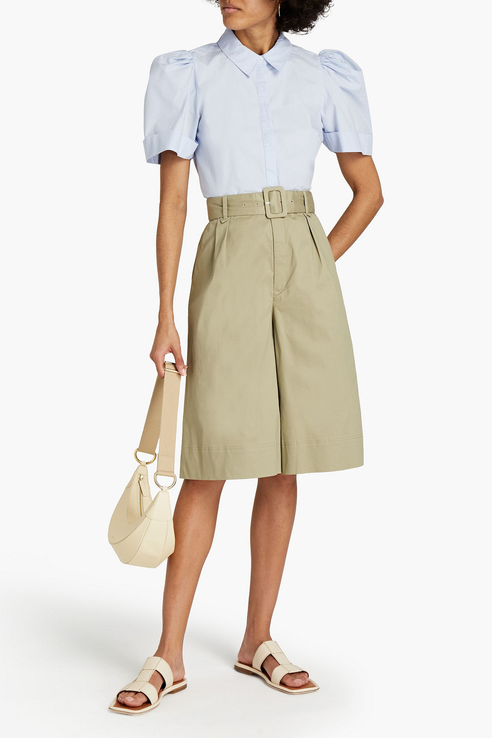 Gestuz Gathered Cotton-poplin Shirt