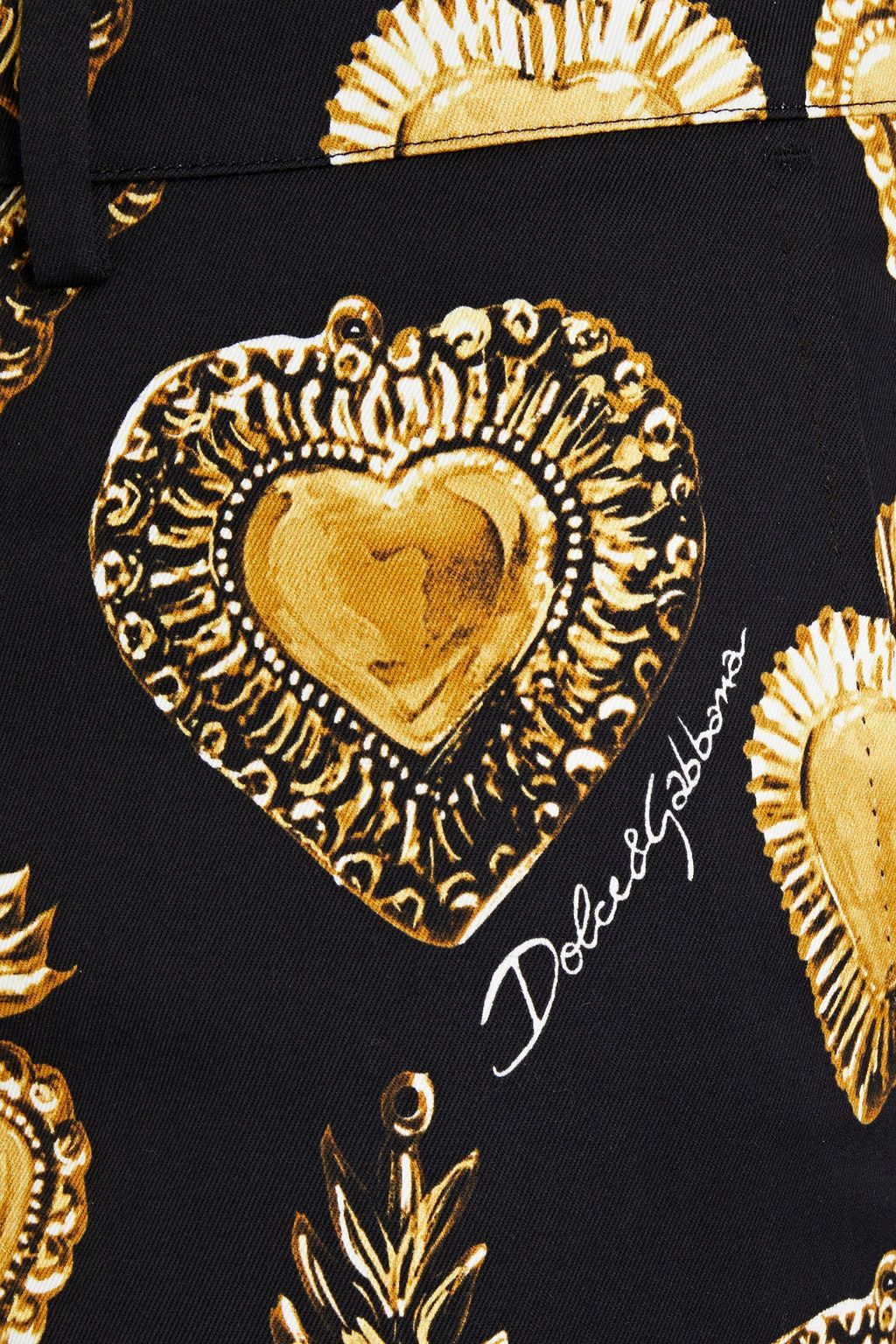 DOLCE & GABBANA Printed stretch-cotton twill shorts