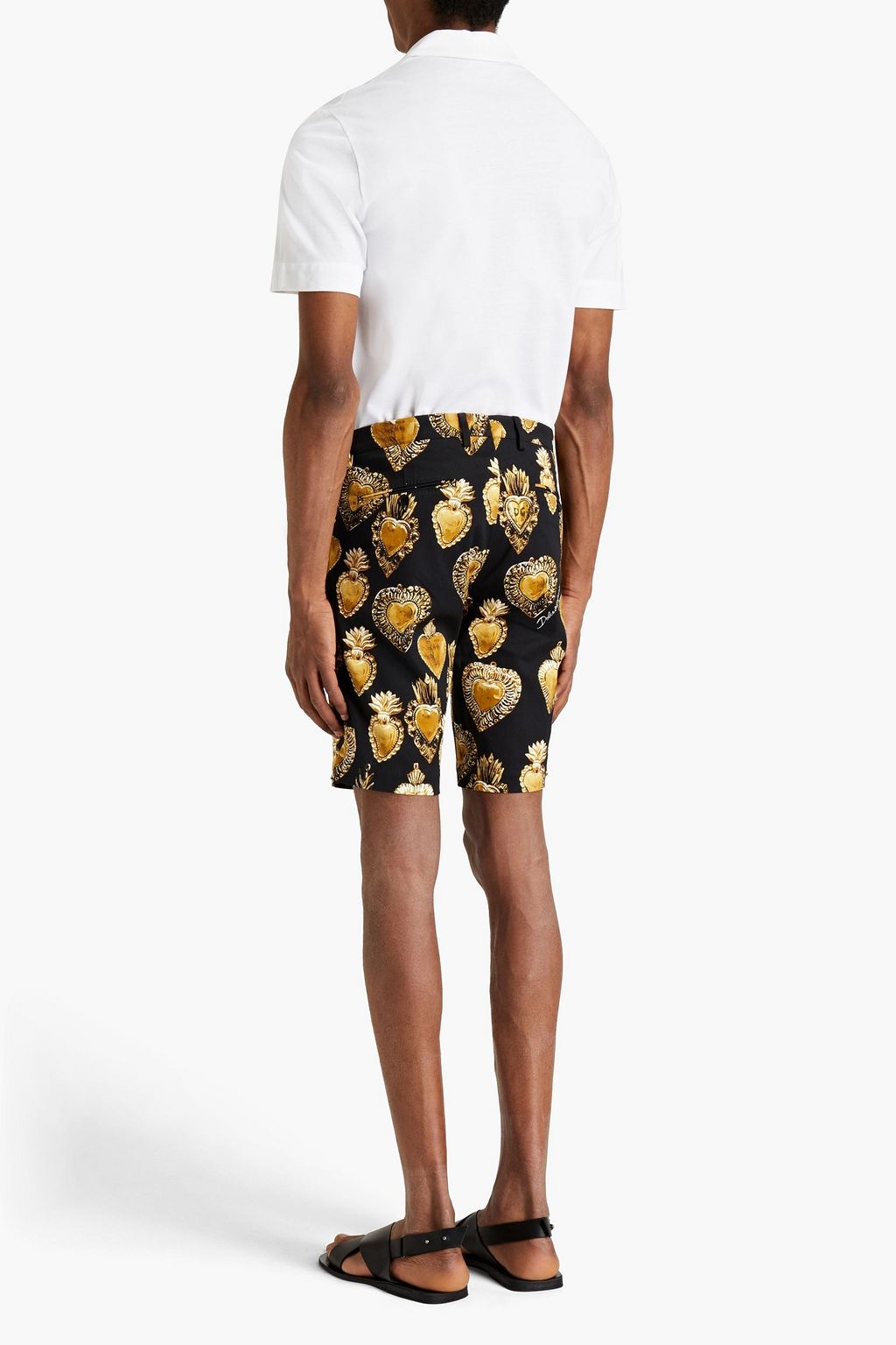 DOLCE & GABBANA Printed stretch-cotton twill shorts