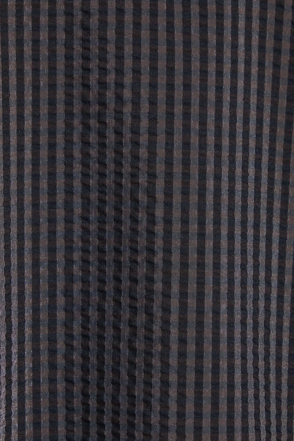 GANNI Checked seersucker mini dress