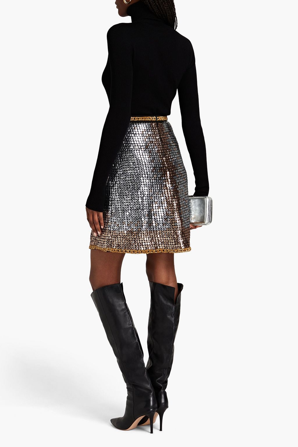 ELIE SAAB Embellished tulle mini skirt