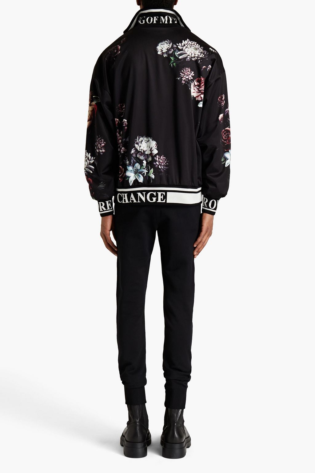 DOLCE&GABBANA Printed satin track jacket
