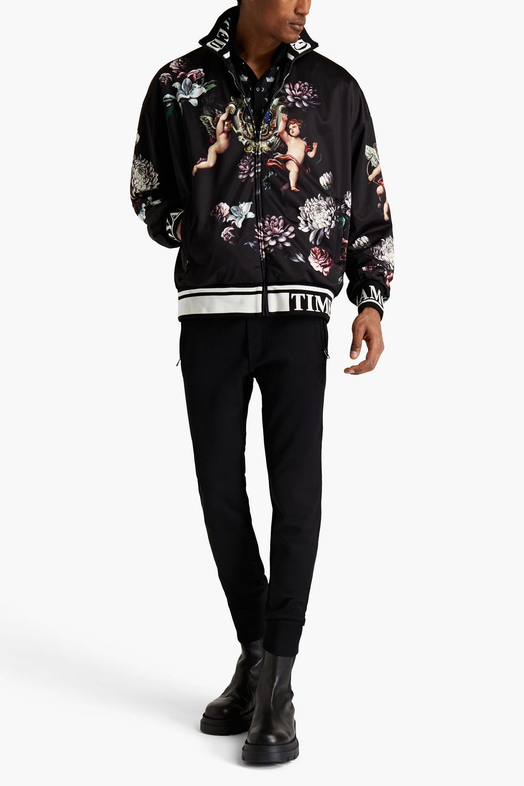 DOLCE&GABBANA Printed satin track jacket