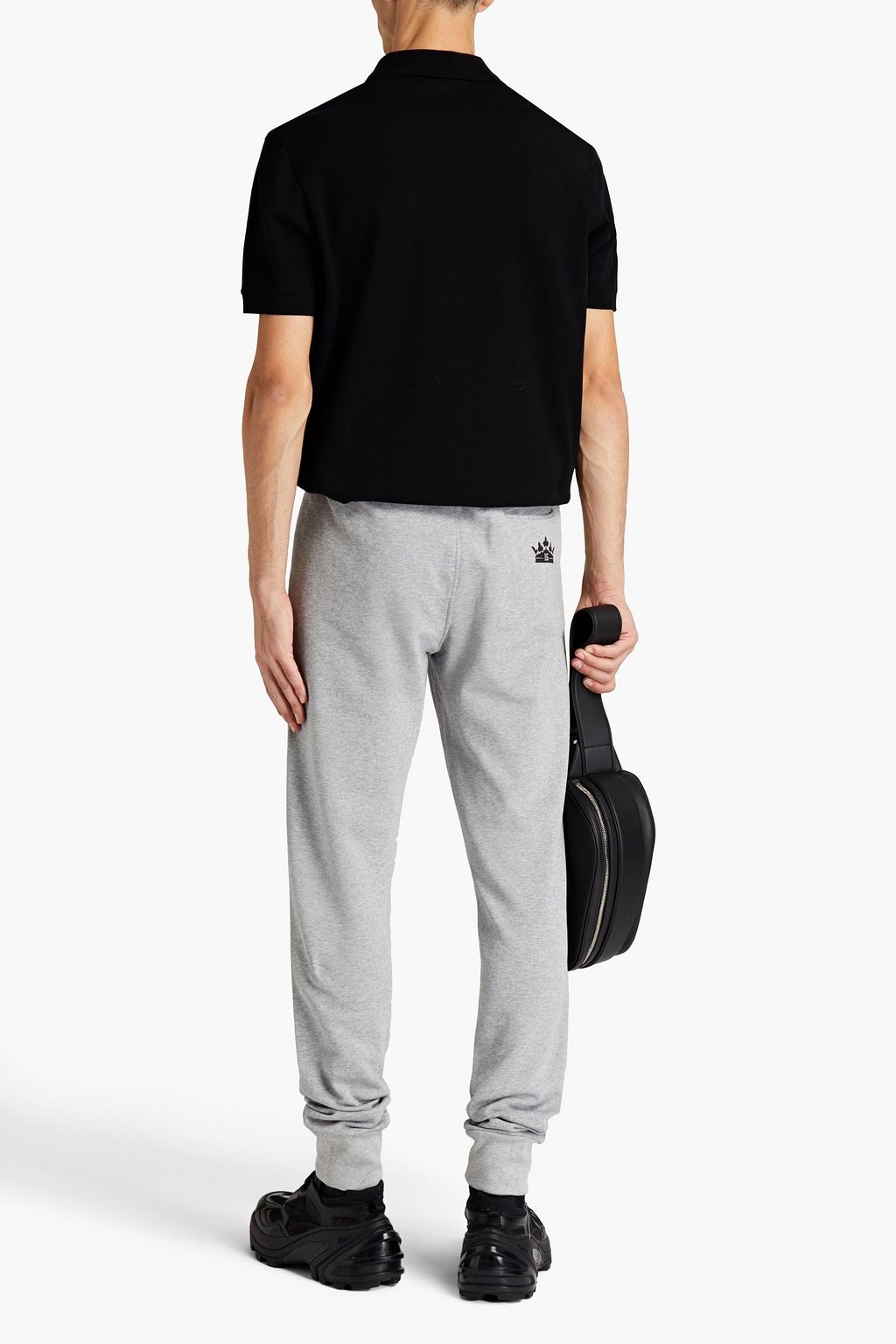 DOLCE&GABBANA Mélange French cotton-terry sweatpants