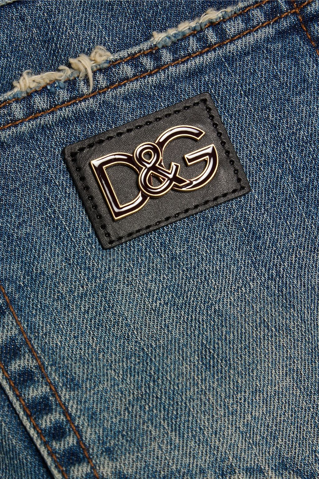 DOLCE & GABBANA Jeans mit schmalem Bein aus Denim in Distressed-Optik