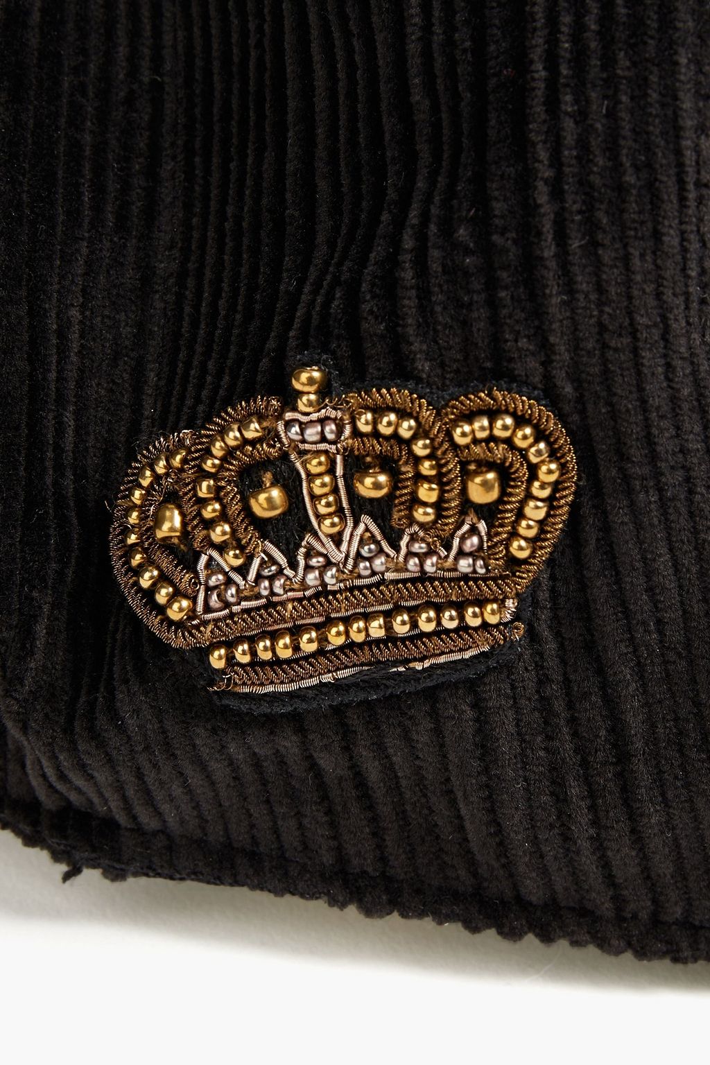 DOLCE & GABBANA Appliquéd corduroy cap