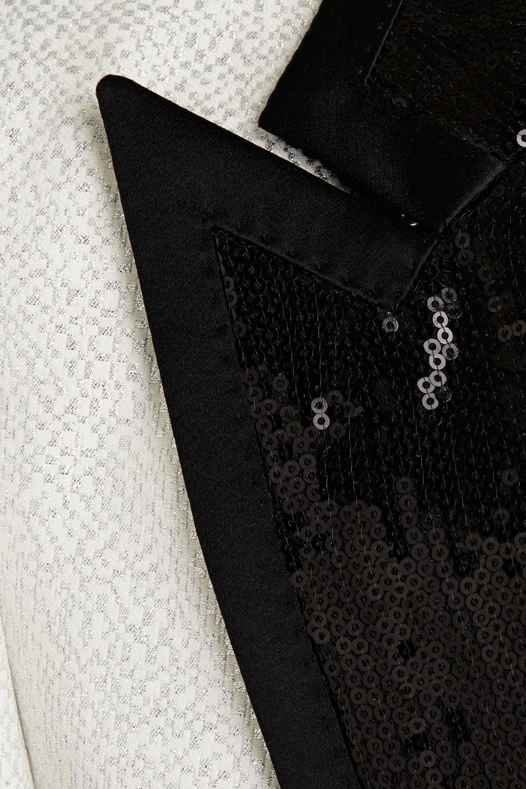 DOLCE & GABBANA Sequin-embellished metallic jacquard blazer