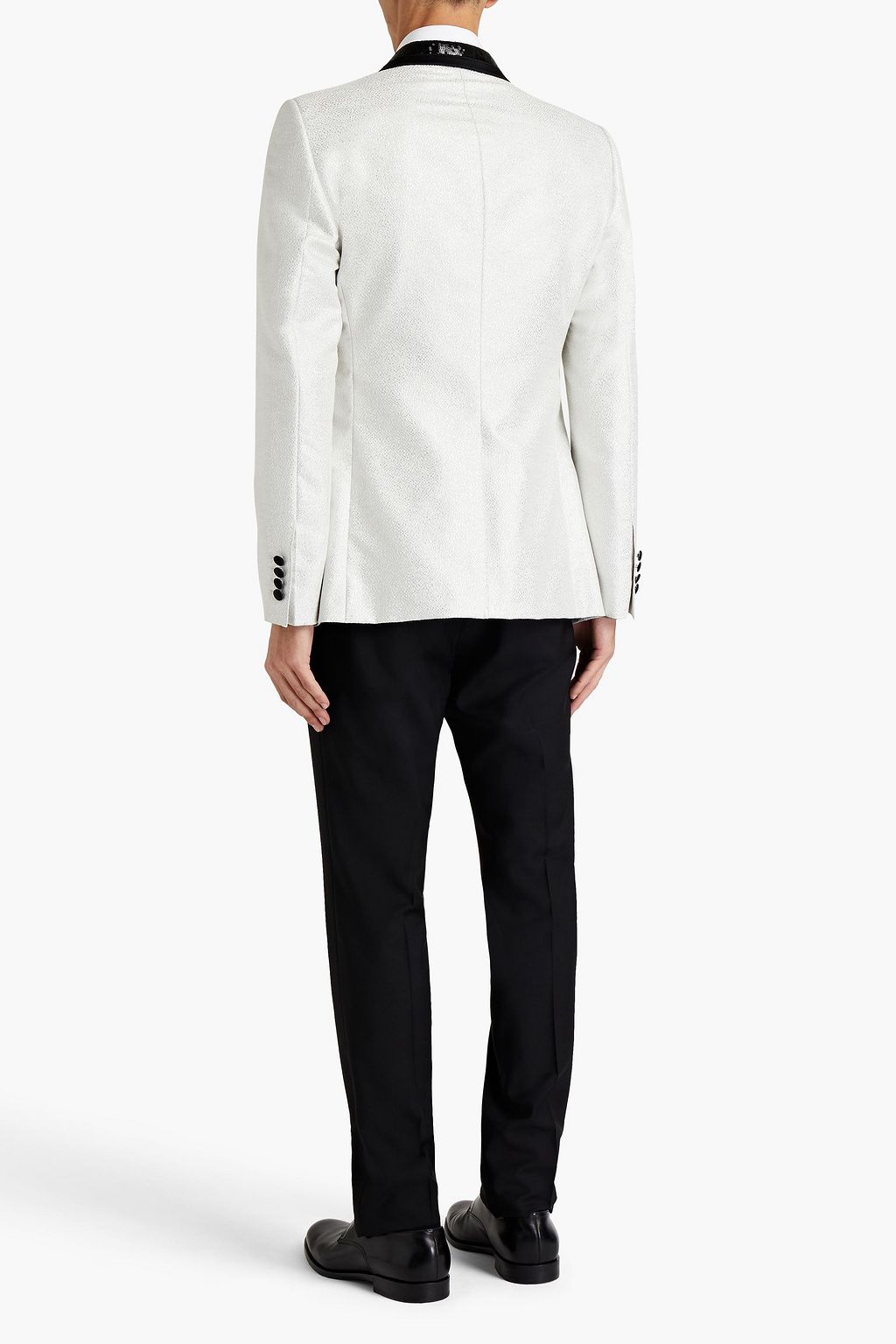 DOLCE & GABBANA Sequin-embellished metallic jacquard blazer