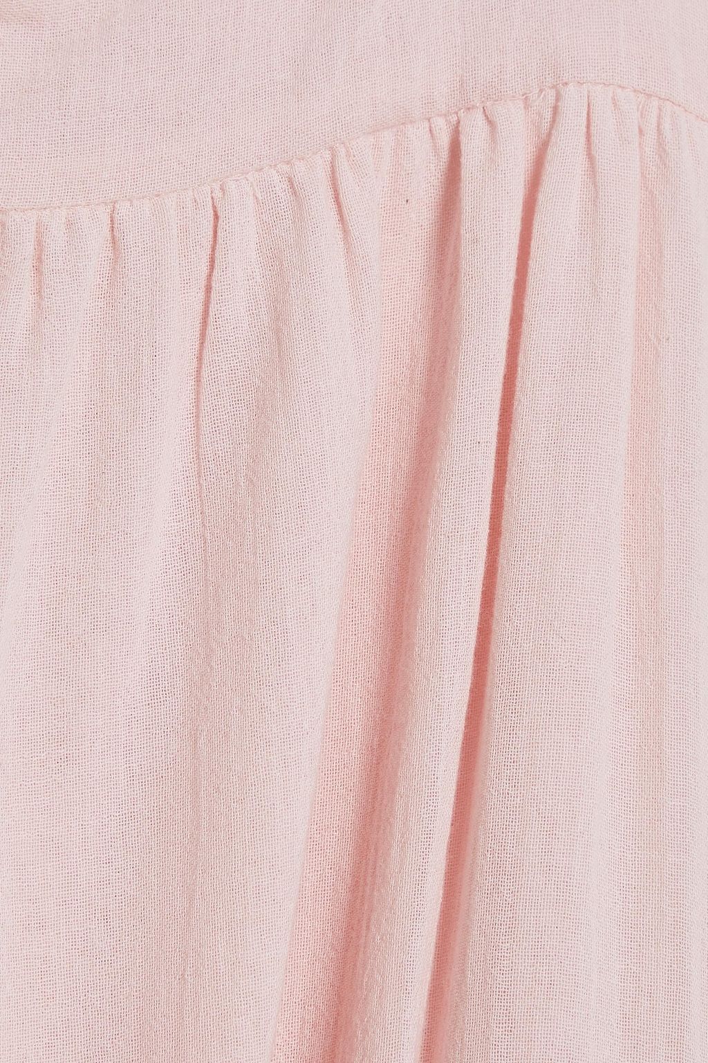 LOUP CHARMANT Tiered cotton-gauze midi dress