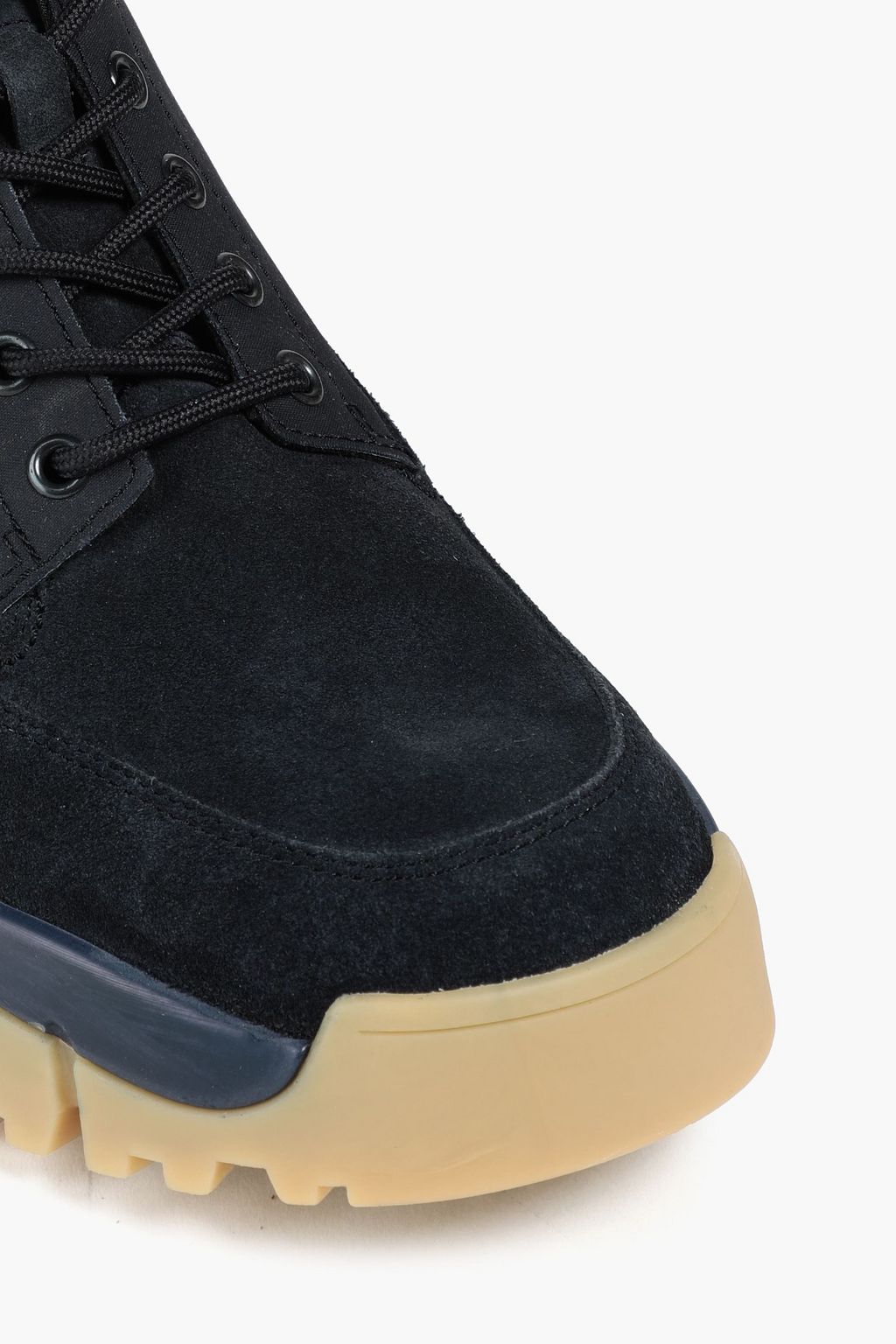 TOD'S Suede and techno fabric hiking boots