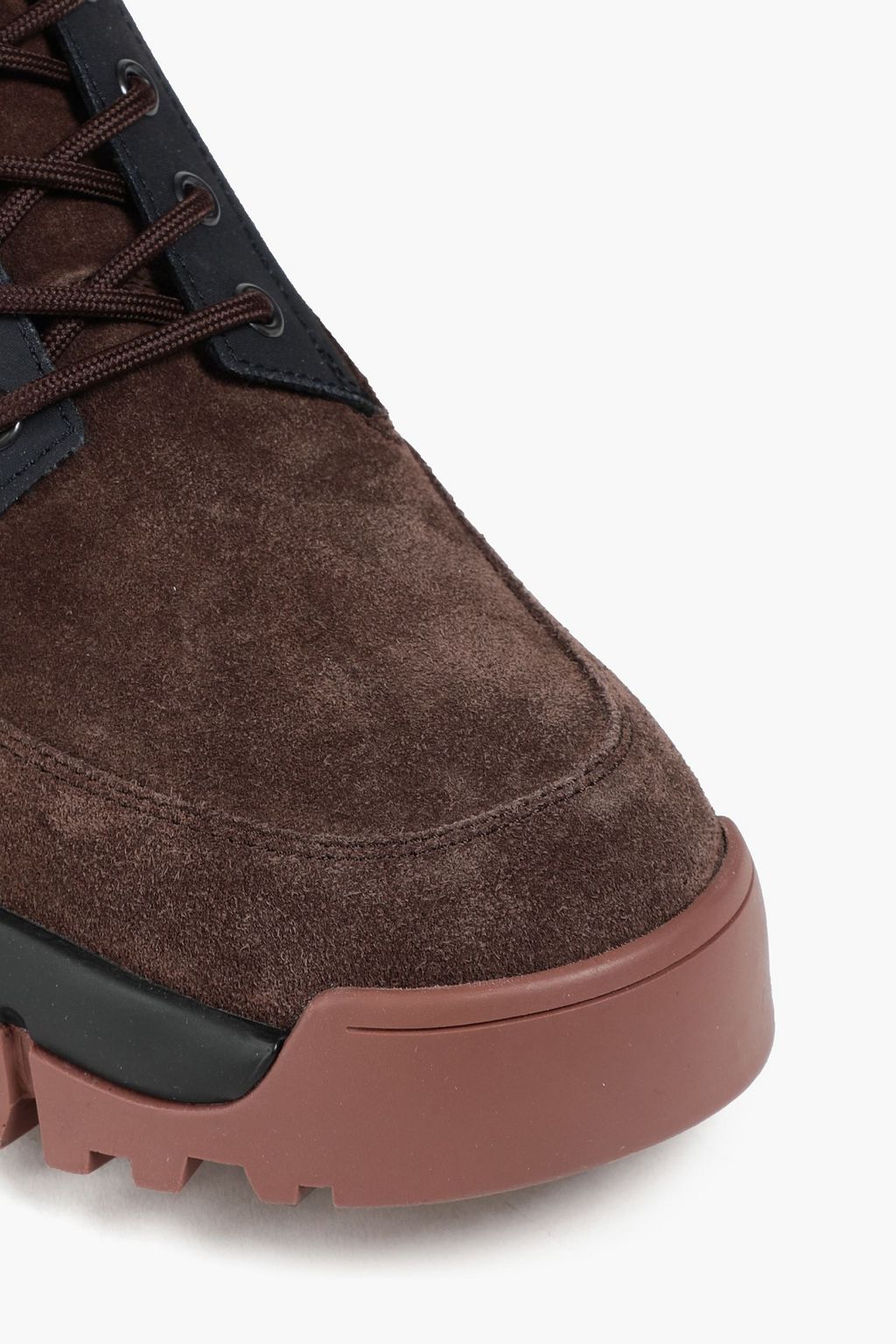 TOD'S Suede and techno fabric hiking boots