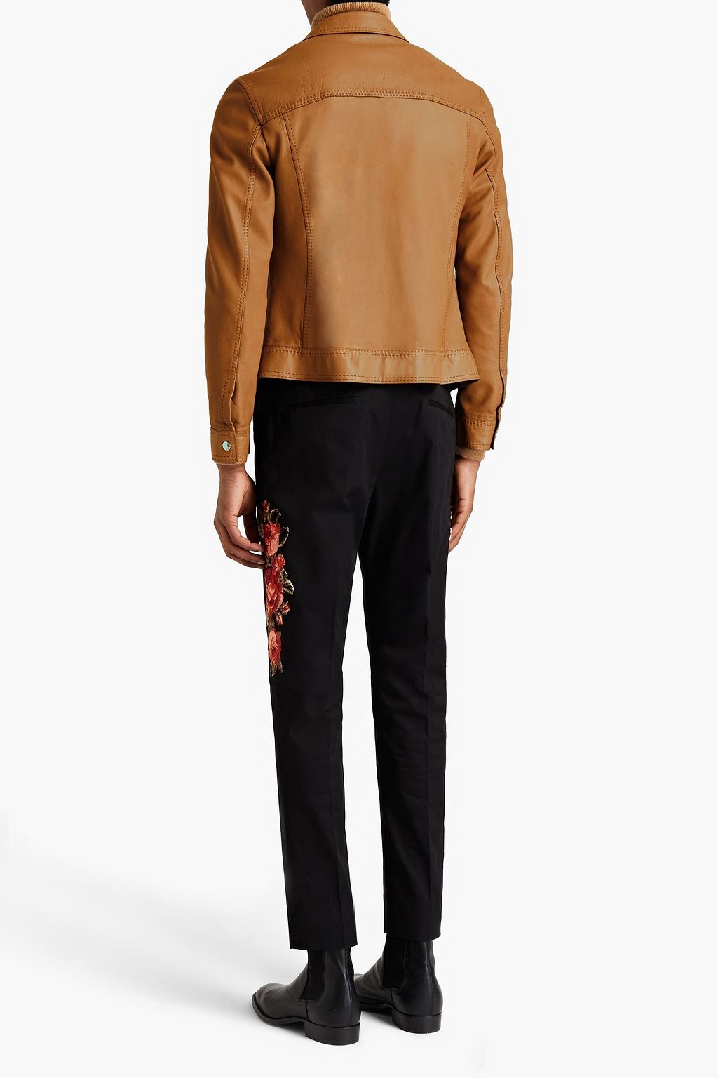 DOLCE&GABBANA Slim-fit leather jacket