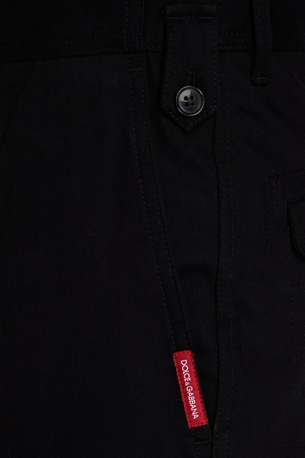 DOLCE & GABBANA Cropped cotton-blend moleskin cargo pants