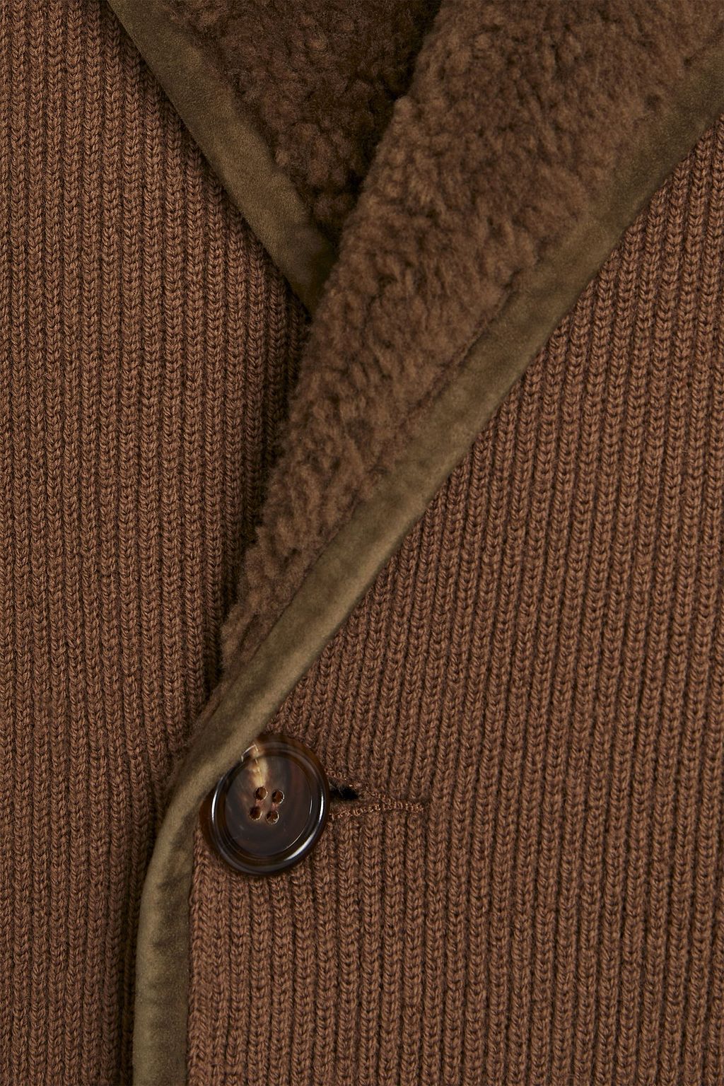 DOLCE & GABBANA Double-breasted ribbed wool-blend coat