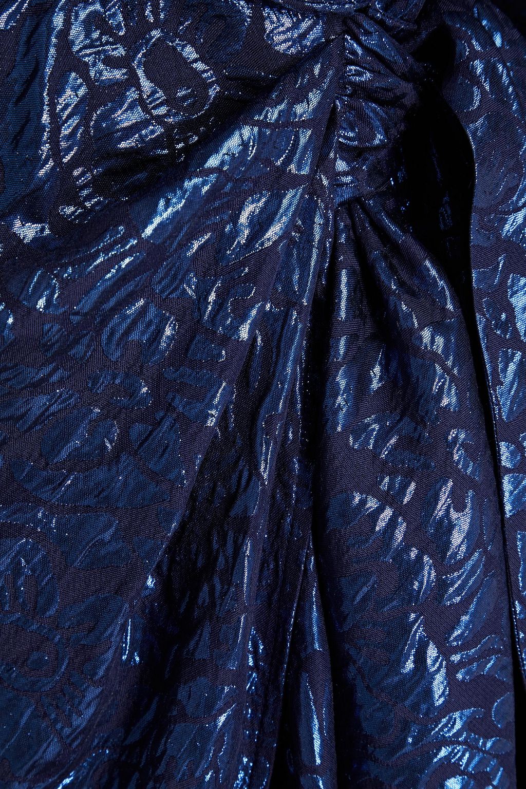 ETRO 랩 스타일 메탈릭 클로케 드레스