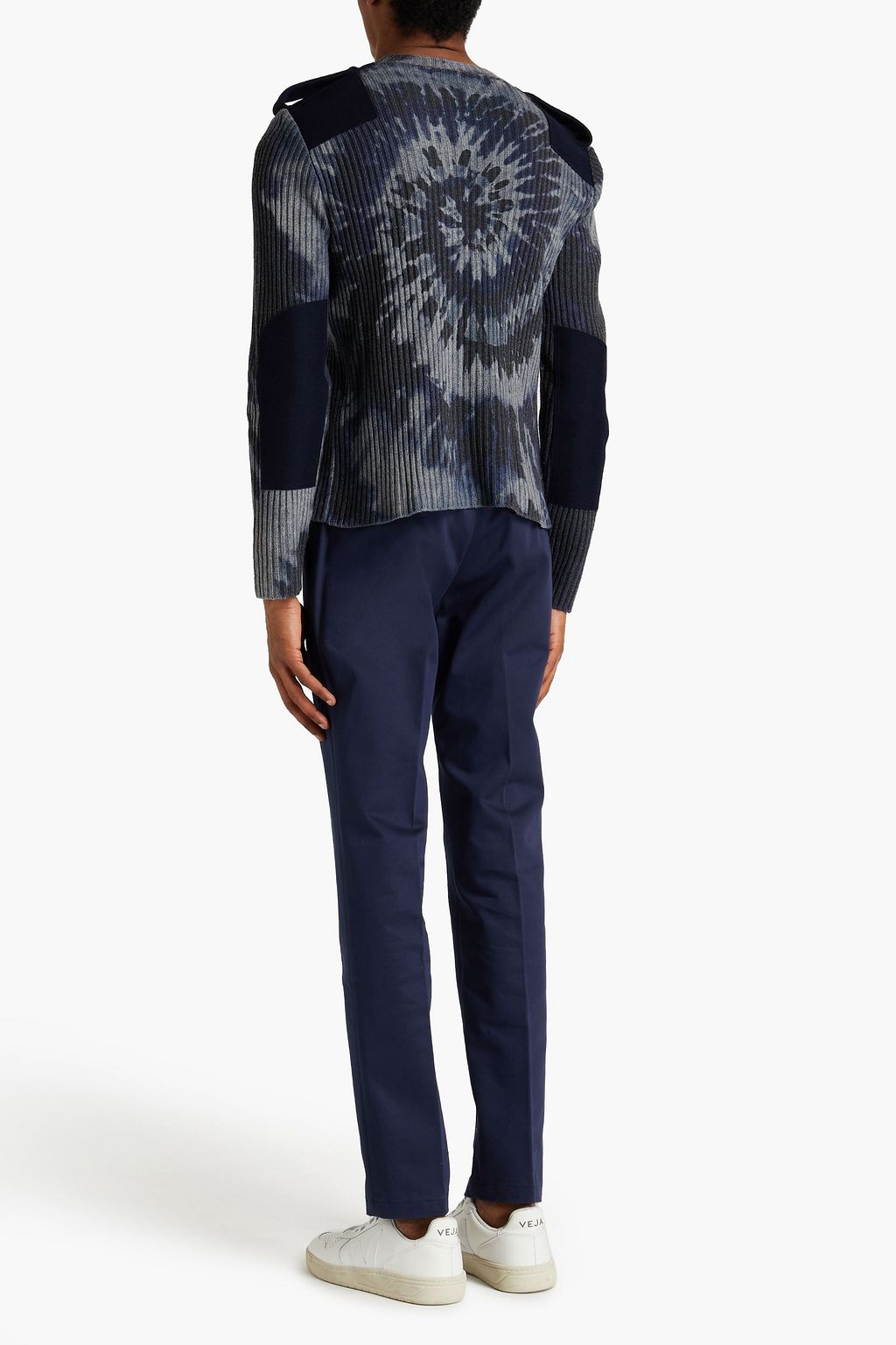 VALENTINO GARAVANI Tie-dyed ribbed wool and cashmere-blend sweater