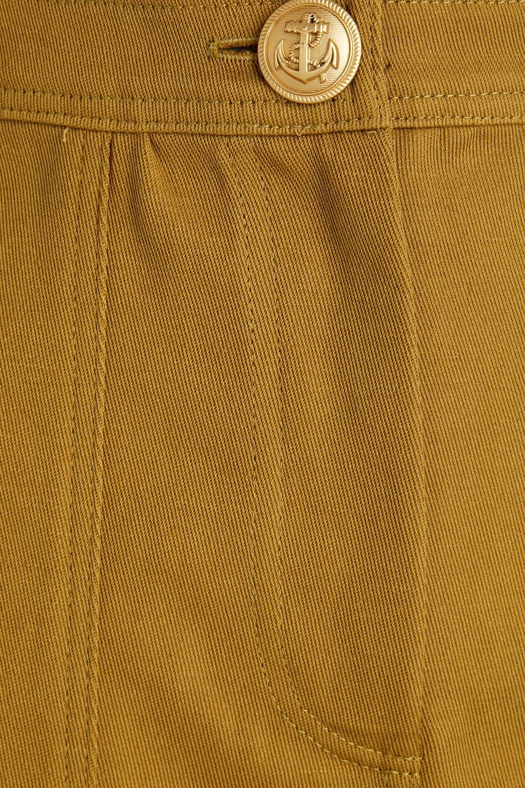 VANESSA BRUNO Cotton and linen-blend gabardine mini skirt