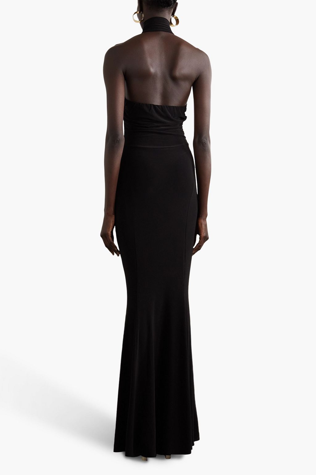 NORMA KAMALI Stretch-jersey halterneck maxi dress