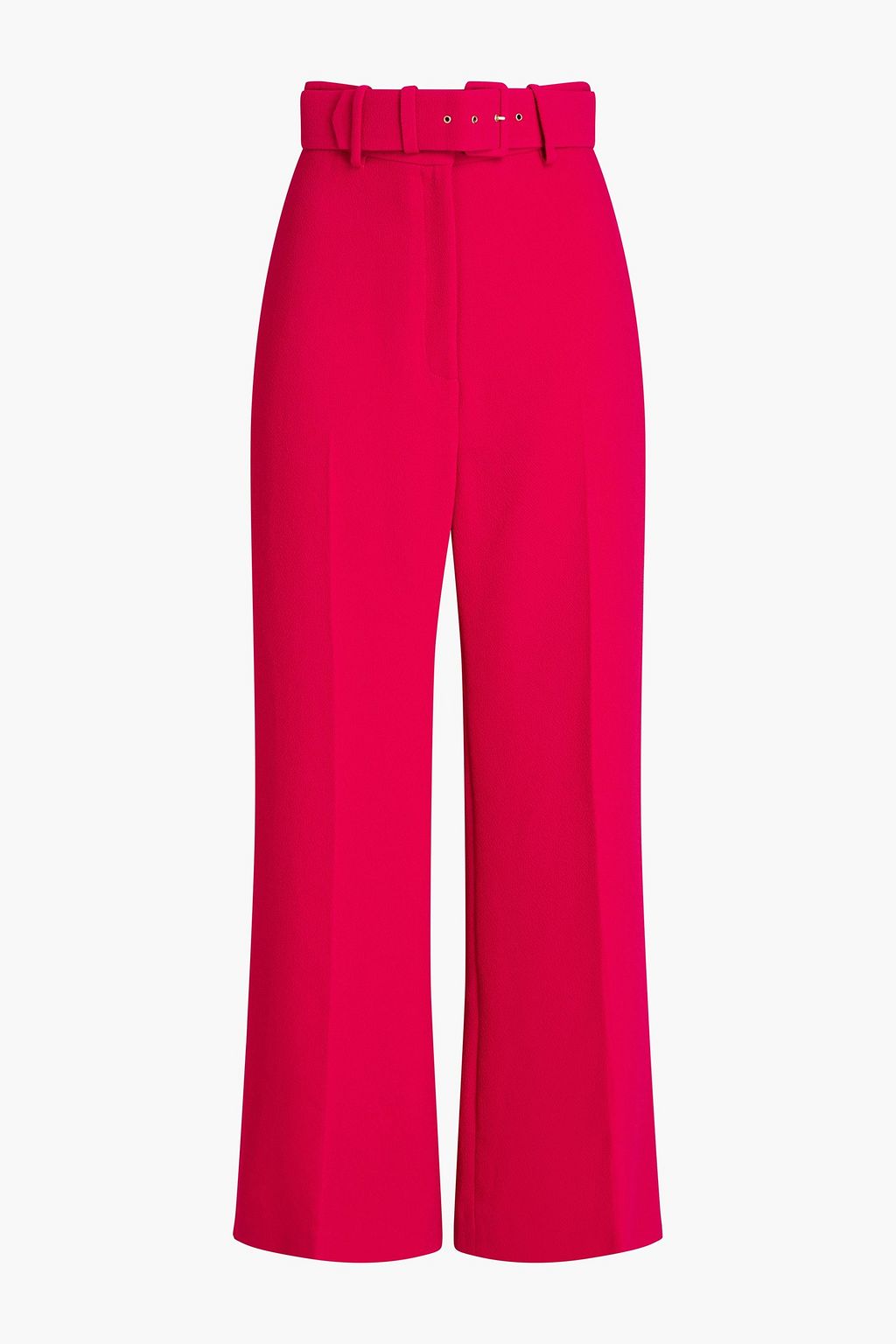 Crimson Belted stretch-crepe wide-leg 