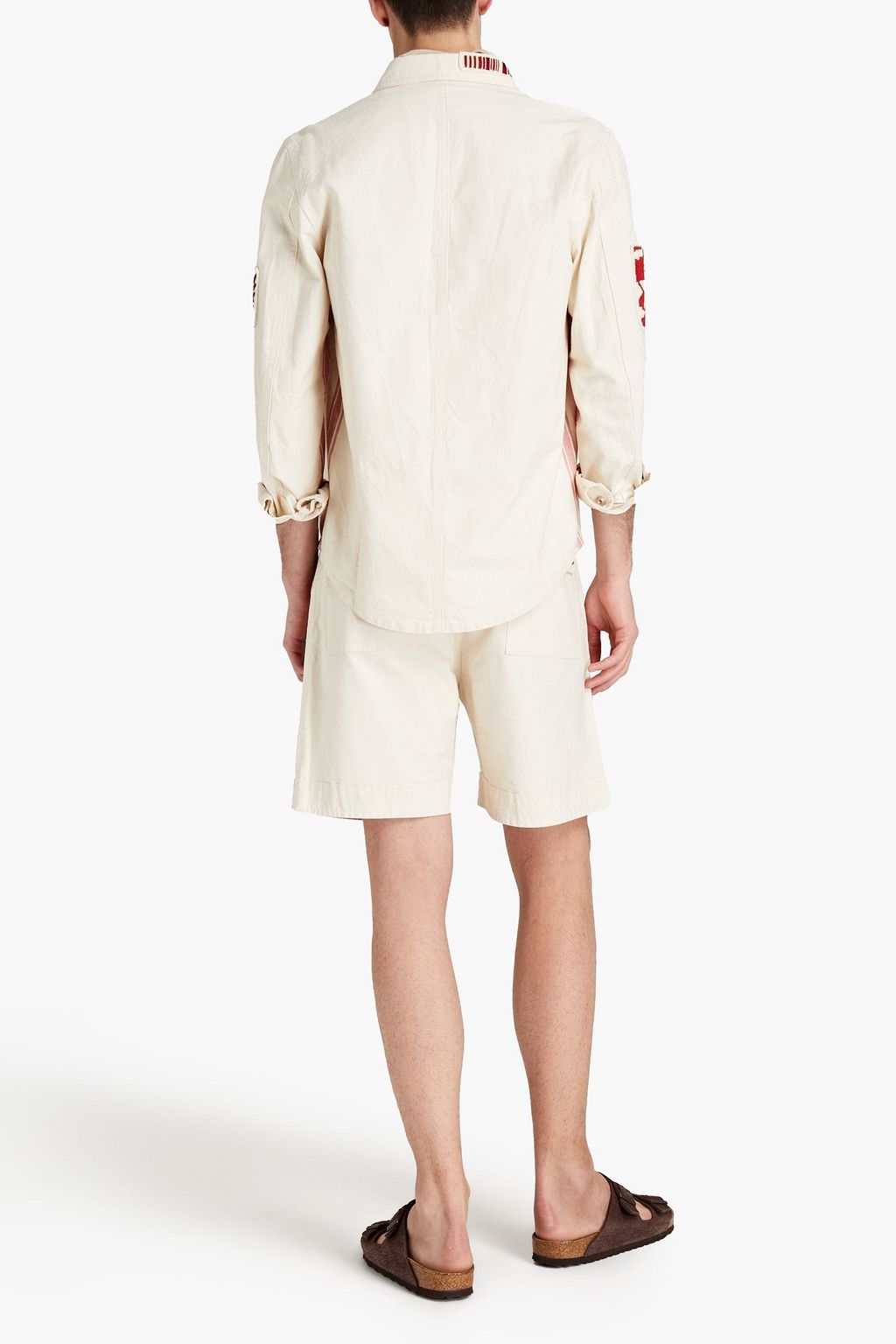 VALENTINO Embellished cotton-canvas overshirt