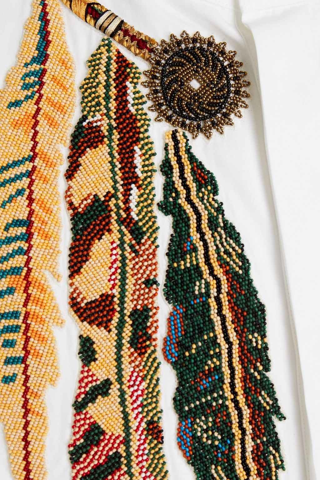 VALENTINO Embellished cotton-poplin shirt