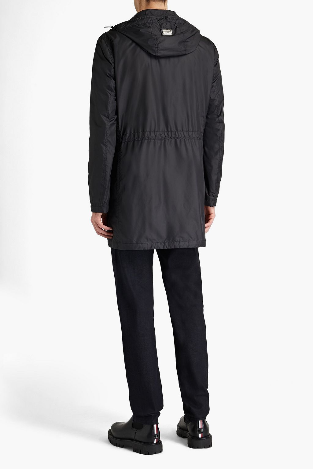 DOLCE & GABBANA Logo-appliquéd shell hooded parka