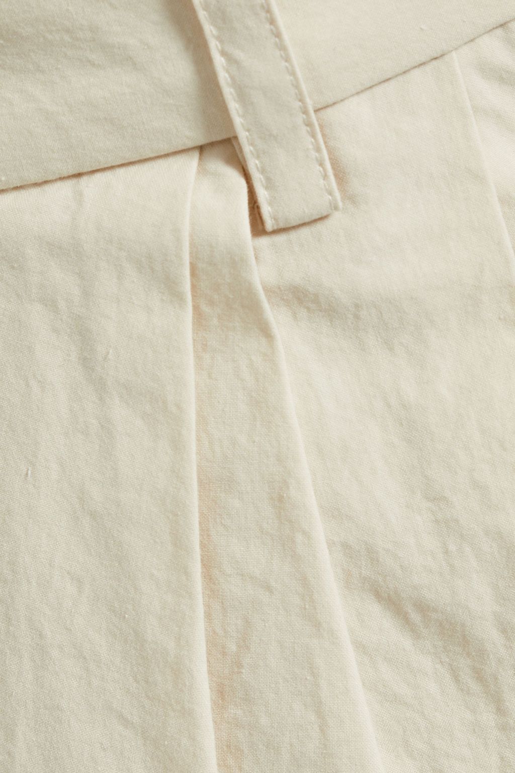 ROSIE ASSOULIN Pleated cotton-poplin wide-leg pants