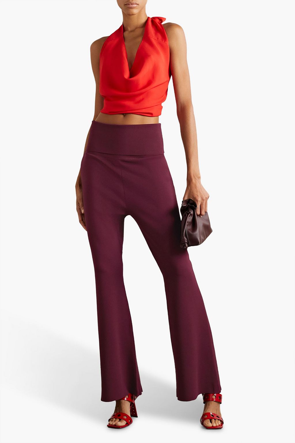 STELLA MCCARTNEY Stretch-knit flared pants