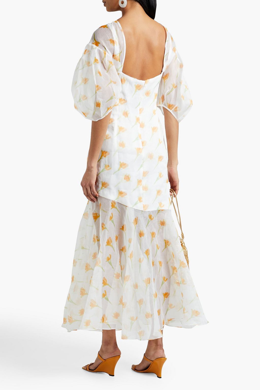 ROSIE ASSOULIN Sliced and Diced Bohemian floral-print cotton-organza maxi dress